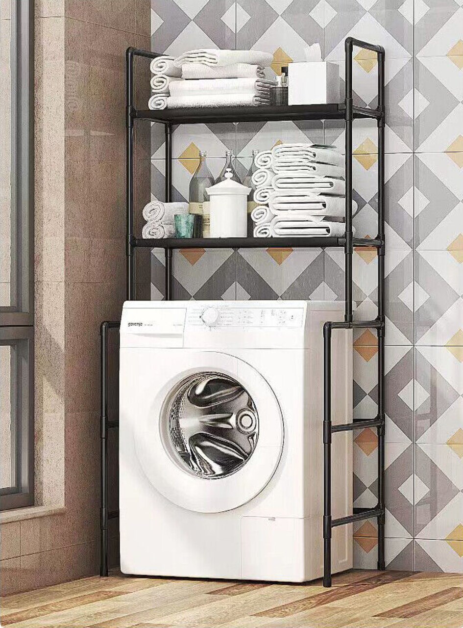 2 Tier Over The Washer Washing Machine Organizer Shelf Storage .